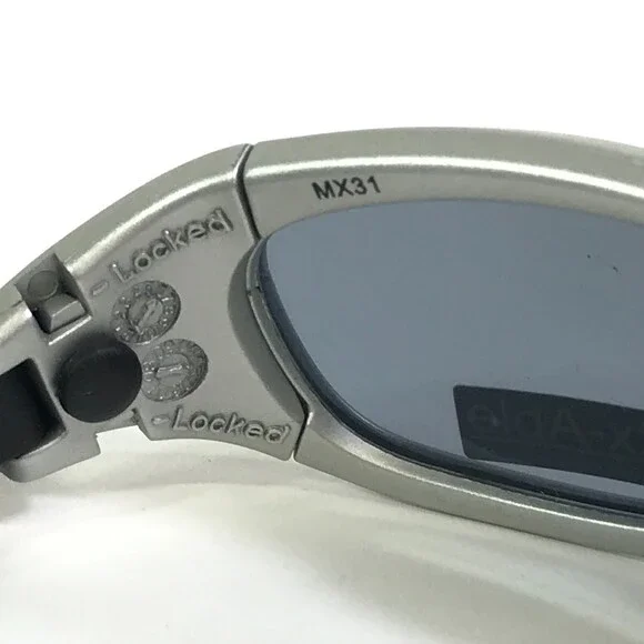 Rec Specs Sport Goggles MX31 Silver Wrap Frames with Gray Lenses 53-17-130